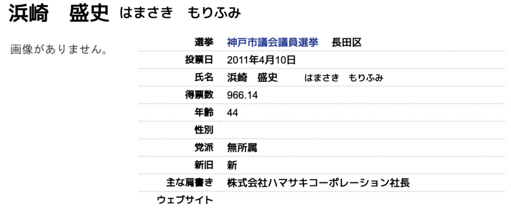 浜崎盛史の出馬情報