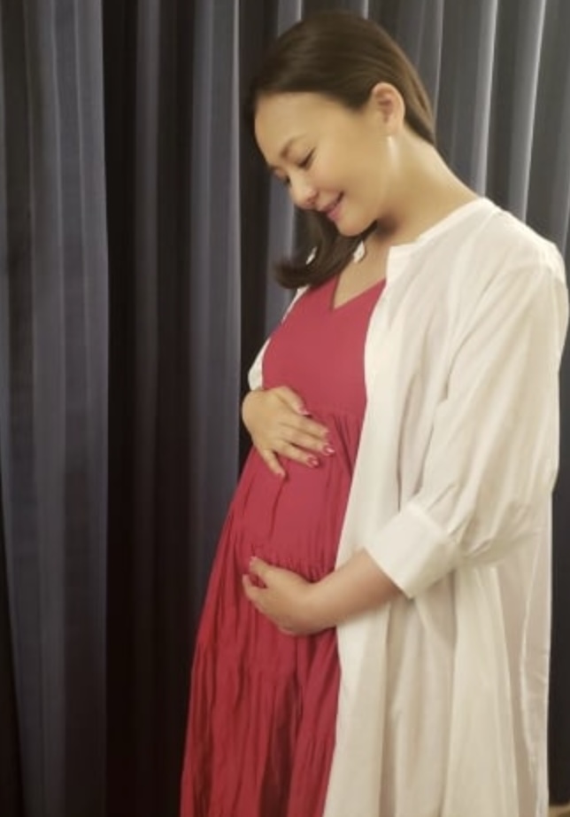 妊娠中の華原朋美